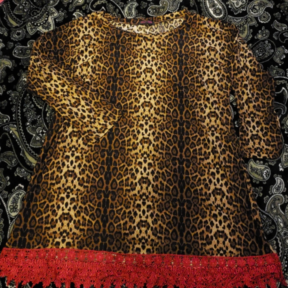 Cheetah print blouse